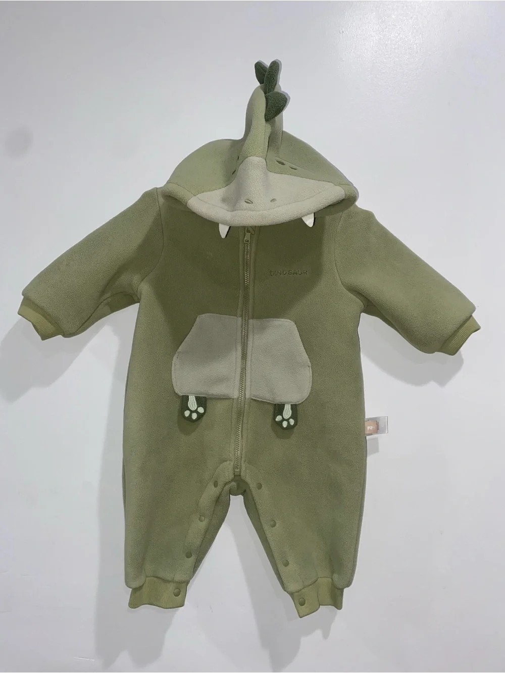Baby Dinosaur Fleece Romper – 3–6M